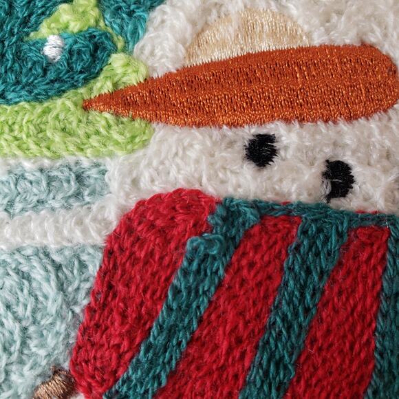 PIER 1 SET OF 2 Christmas Snowman Holiday Decor Throw Pillows Rectangle in VGUC - Picture 11 of 14